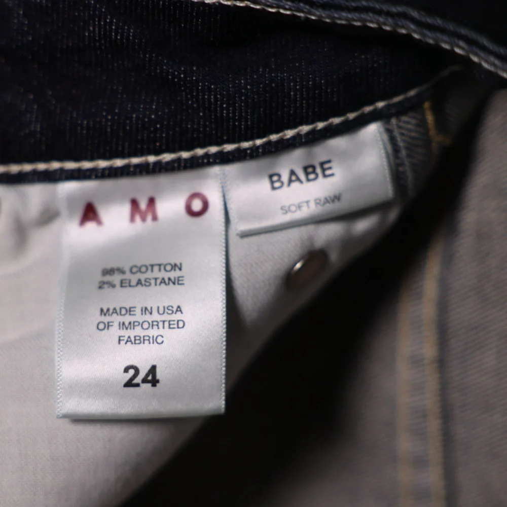 AMO Babe high-rise slim fit women’s denim jeans, size 24